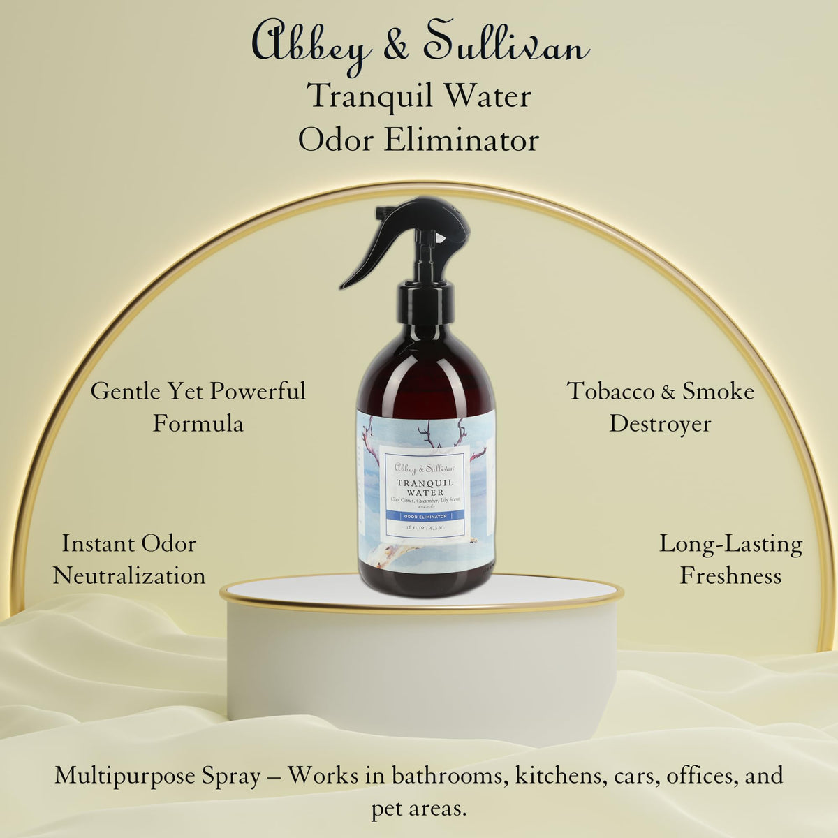 Abbey & Sullivan Odor Eliminator, Tranquil Water, 16 oz