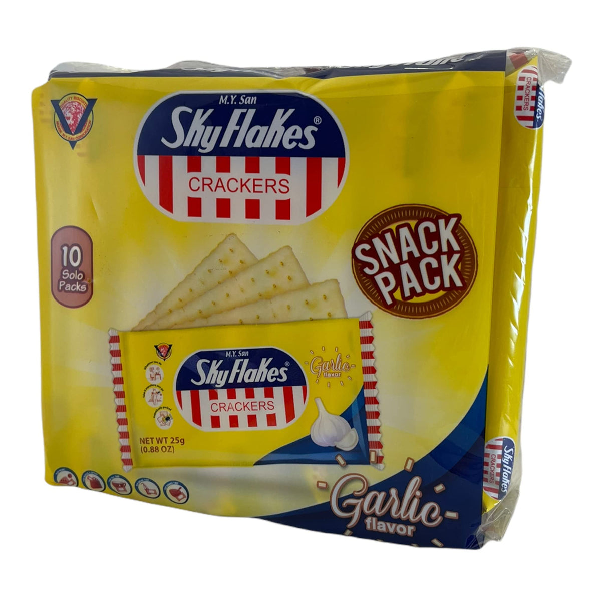 M.Y. San Sky Flakes Crackers, Garlic Flavor, 10 pack, 8.8oz.