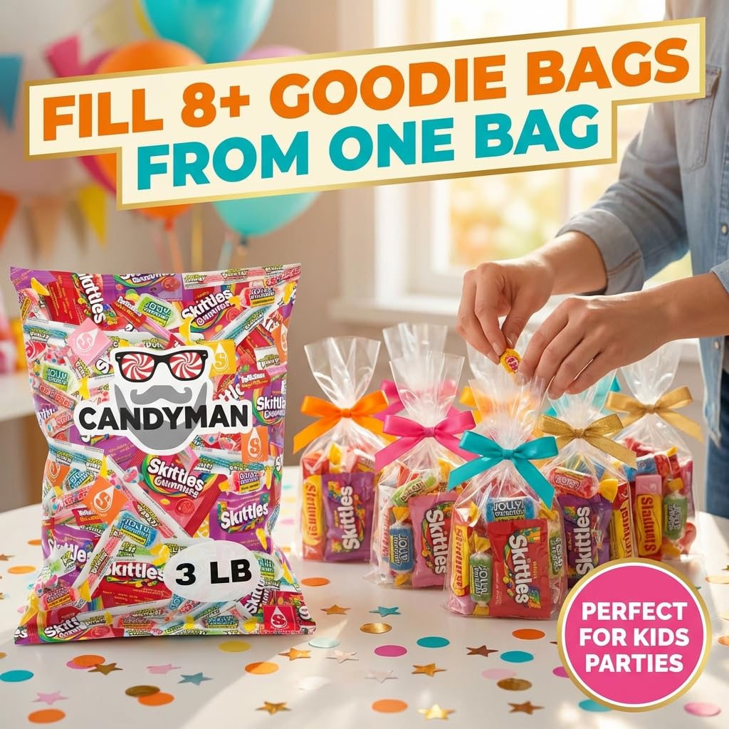 CANDYMAN Candy Variety Pack, 5 lb Bulk Candy, Individually Wrapped