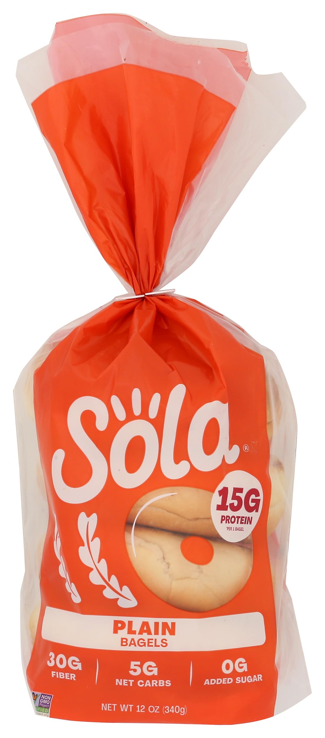 The Sola Company Plain Bagels, 12 OZ