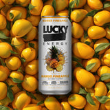 Lucky Energy Drink Mango Pineapple, Zero Sugar, 200mg Caffeine, 12 Pack
