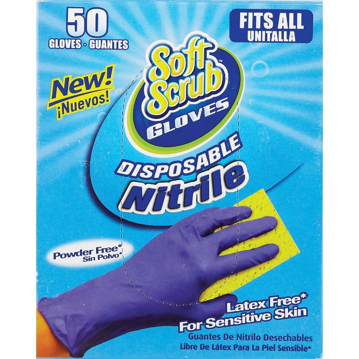 '47 Big TIME Products Soft Scrub 50 Count Disposable Nitrile Gloves