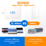 BellaLuce Laundry Detergent Sheets - Laundry Sheets, 400 Loads, Eco-Friendly, Plastic-Free, Fresh Linen Scent, Space Saving, Fast Dissolve