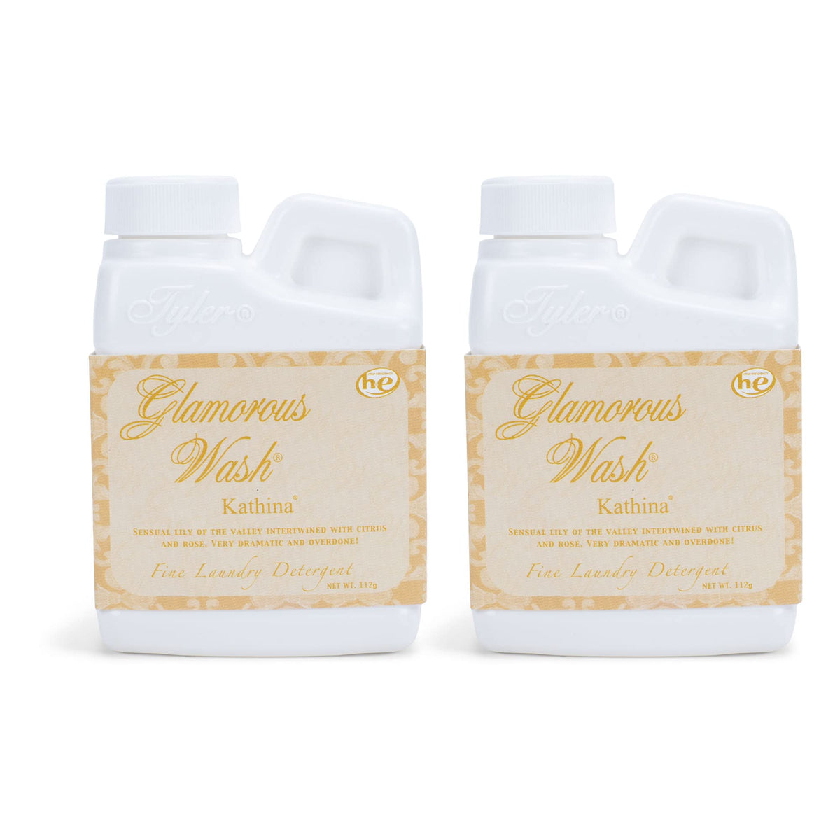 Tyler Glamorous Wash 4 ounce Fine Laundry Detergent Pack of 2, Kathina