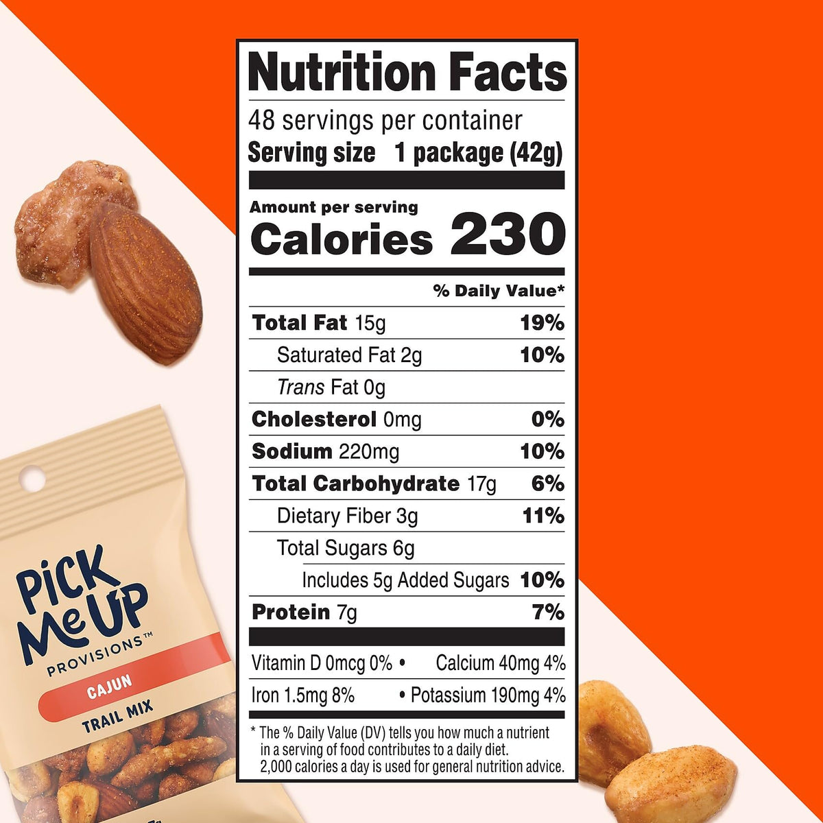Pick Me Up Cajun Trail Mix, 48 Bags/Box (PM63389)
