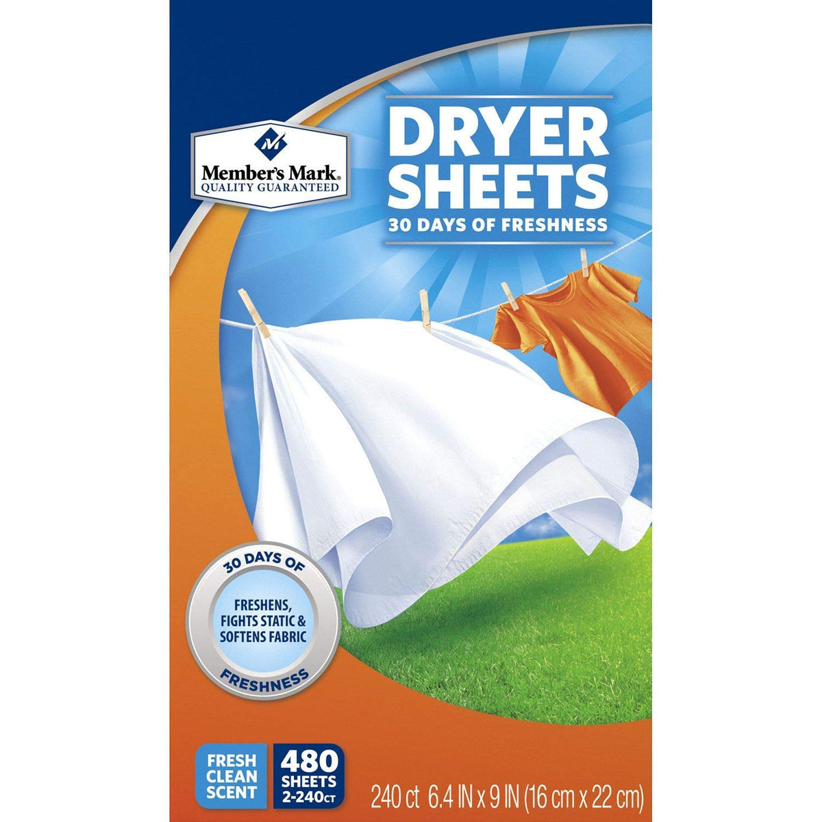 Member's Mark Fabric Softener Sheets (480 ct.)