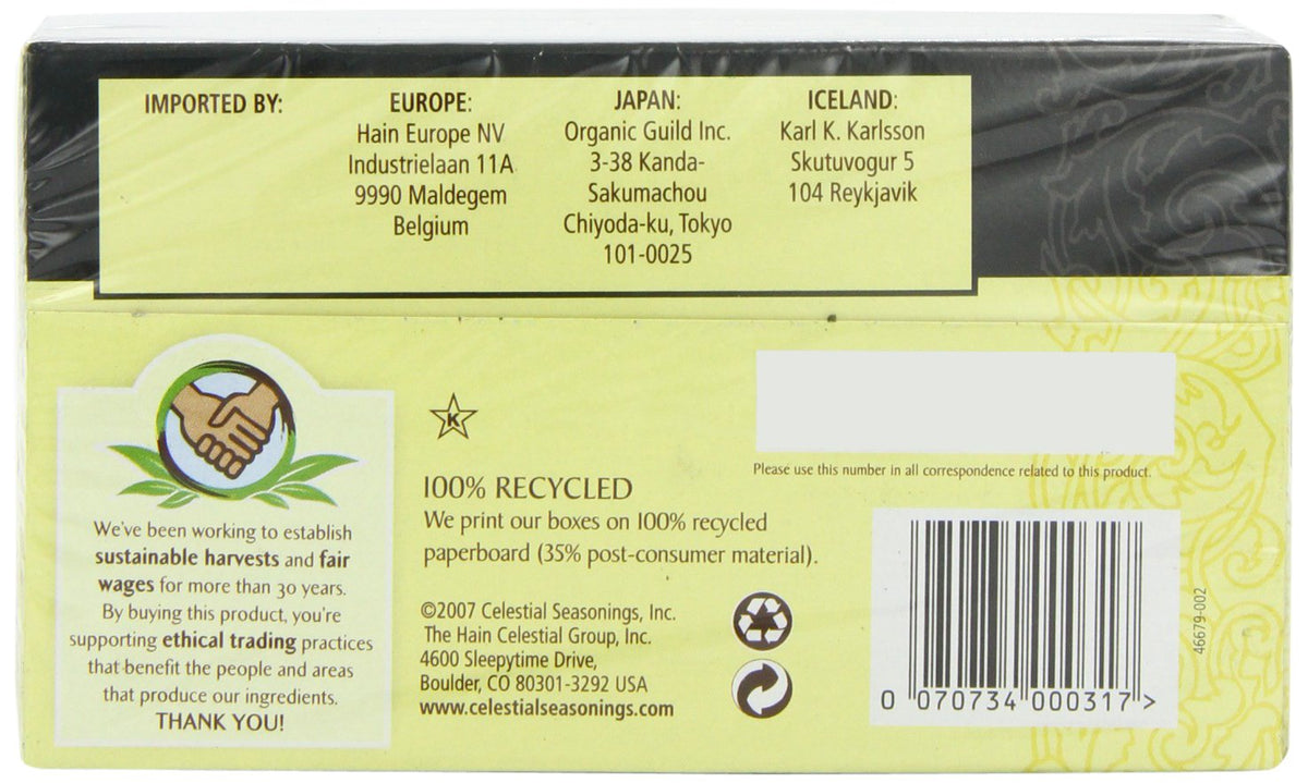 Celestial Seasonings Tea Herb Mandarin Orange Spice Bag, 20 ct