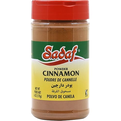 Sadaf Cinnamon Ground - Cinnamon Powder for Cooking and Baking - Canela en Polvo - Kosher - 6 oz Bottle