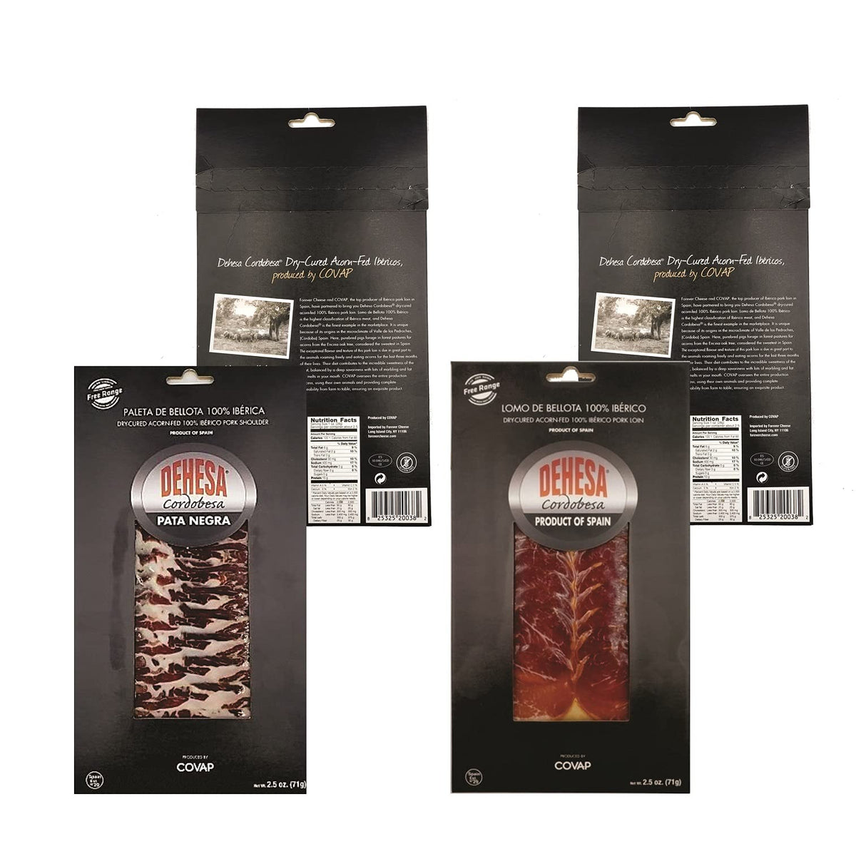 Loin + Shoulder | Dry-Cured Acorn-Fed 100% Iberico | 3oz/ea | Pack of 1