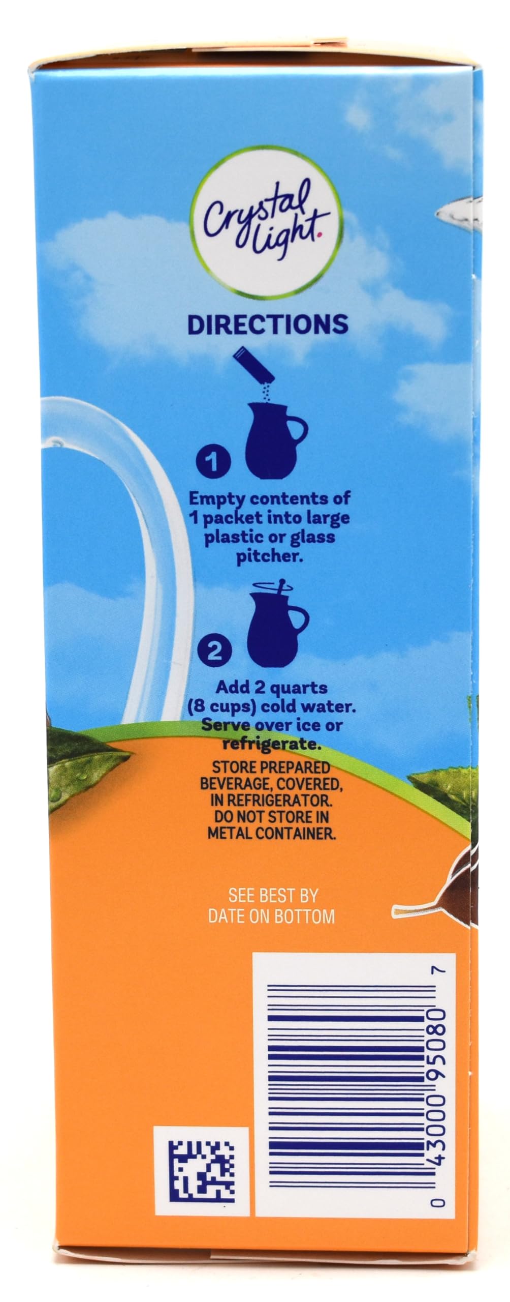 Crystal Light Peach Iced Tea Drink Mix, 12-Quart Canister (Pack of 9)