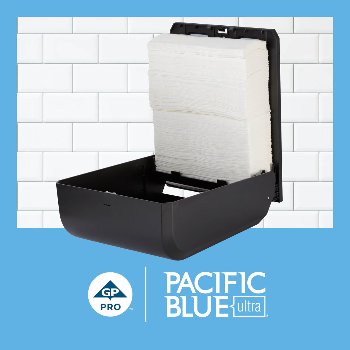 Pacific Blue Ultra Bigfold Recycled Paper Towels by GP PRO (Georgia-Pacific), 33587, 220 Paper Towels Per Pack, 10 Packs Per Case, White