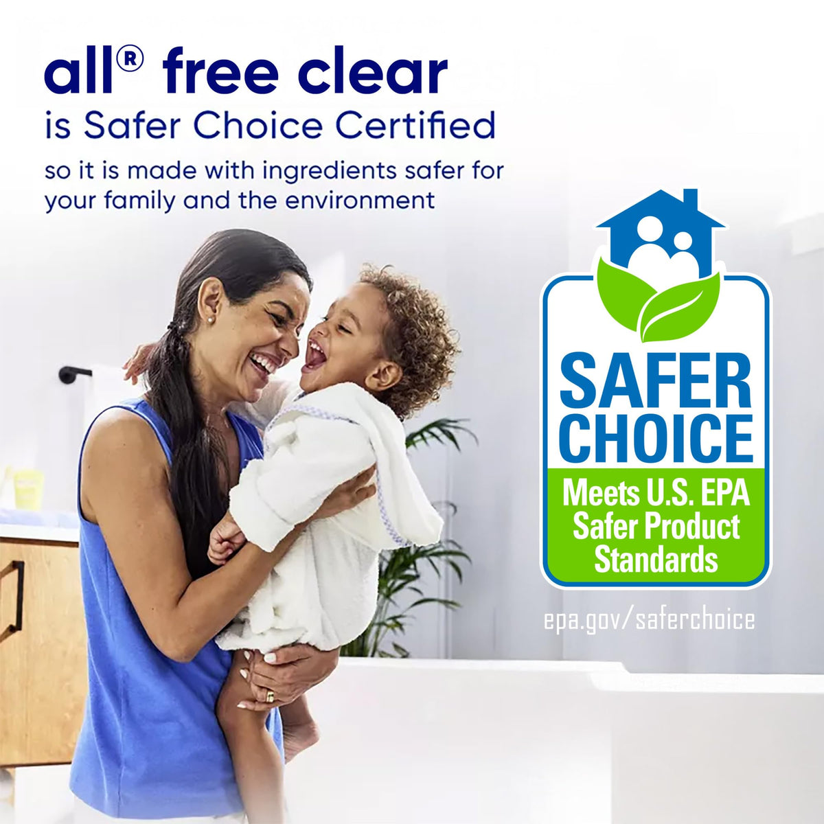 all Liquid Laundry Detergent, Free Clear, 73 Fluid Ounces, 58 Loads