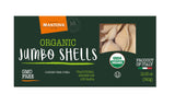 Mantova Organic Jumbo Shells Pasta, 12oz boxes (Pack of 2), Non-GMO, Product of Italy, Made with Organic Durum Wheat Semolina, Great for Stuffing