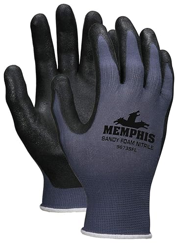 MCR Safety 9673SFXS Nylon, Sandy Nitrile Foam Palm & Fingers, XS (12 pr)