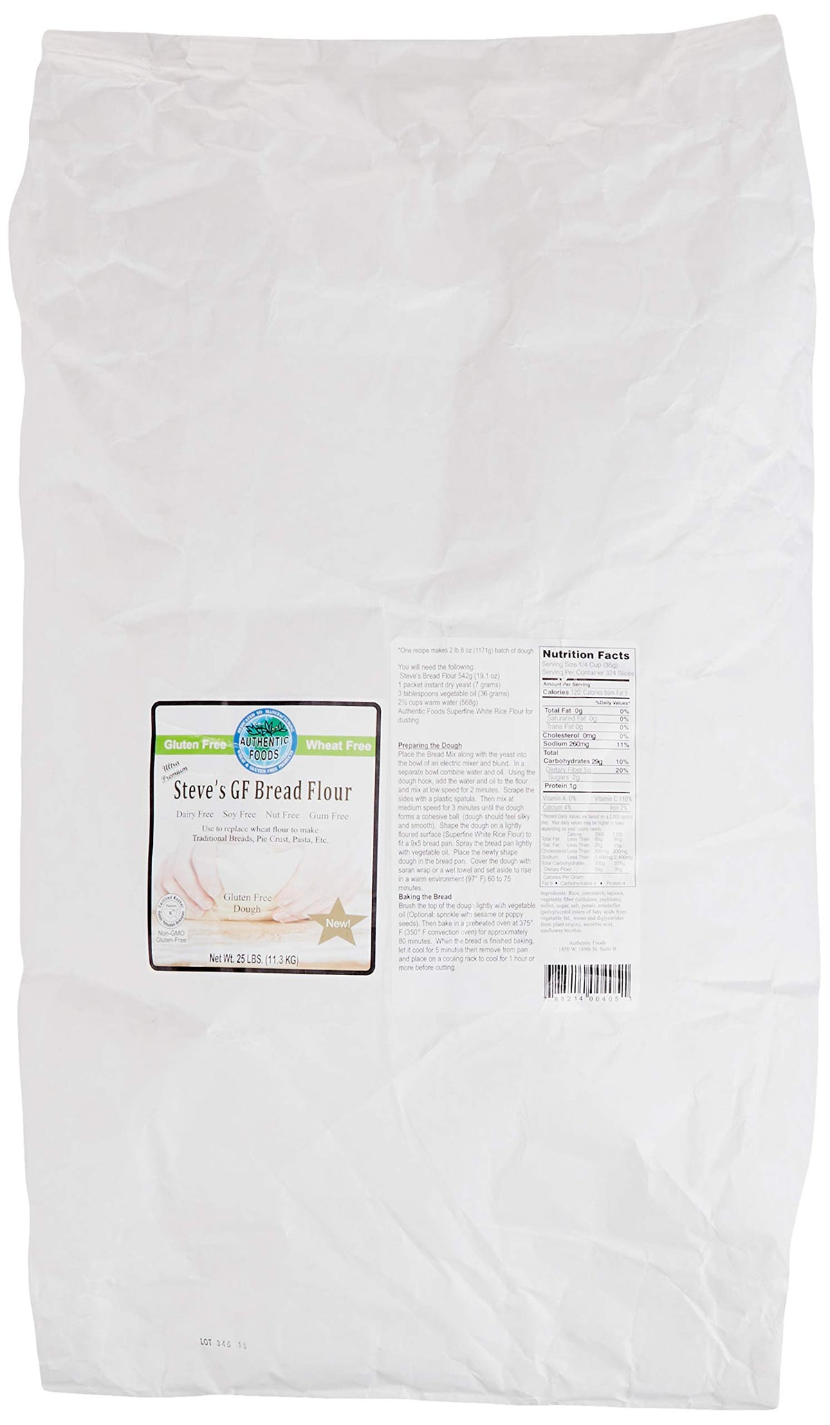 Steve's GF Bread Flour Blend by Authentic Foods (25 lbs)