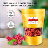 WOODCHA Roselle, Candied Hibiscus, Dried Edible Flowers, Edible Hibiscus Flowers Cake Decorations, Hibiscus Food, Dehydrated Flowers, Roselle, Kosher