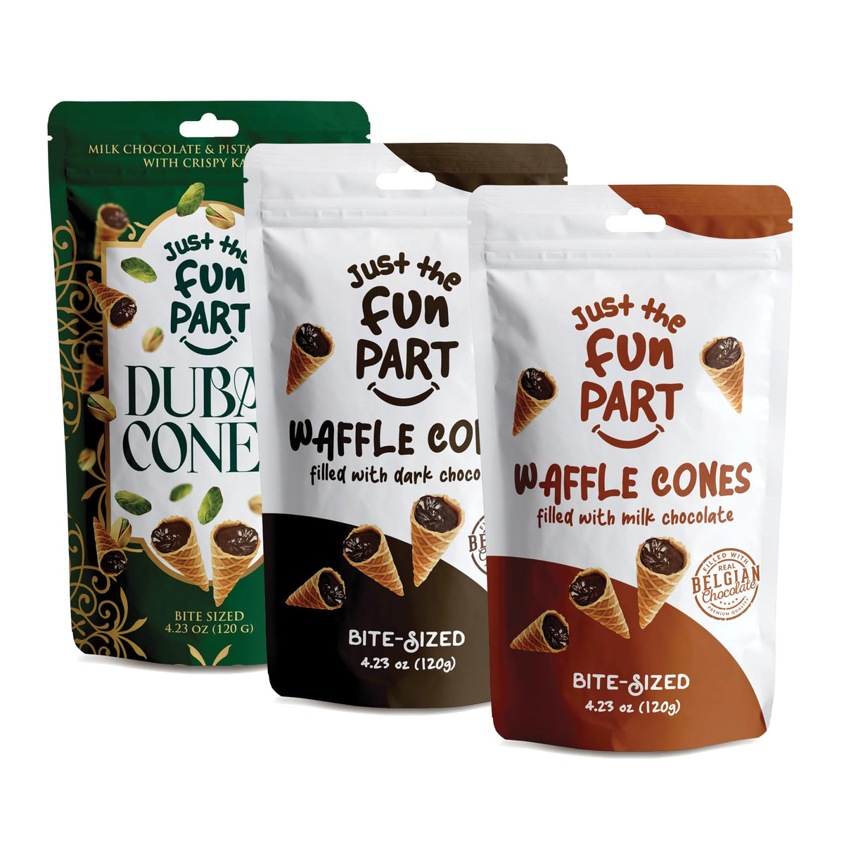 Just The Fun Part Bundle, Milk + Dark + Dubai-Style Chocolate