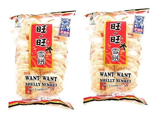 Want Want Shelly Senbei Rice Crackers 5.29 Oz (2 Pack)