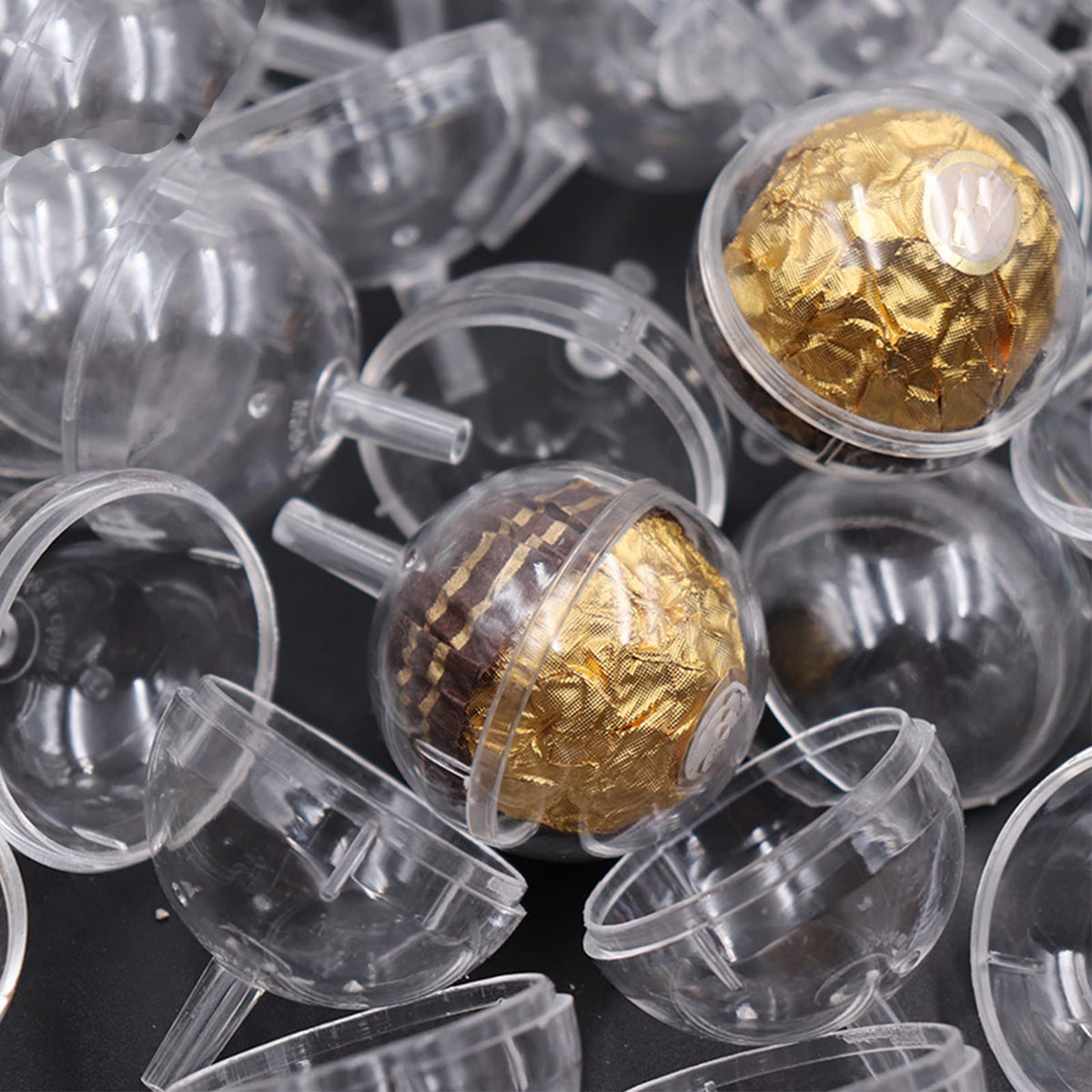 EORTA 20 Pcs Chocolate Lollipop Case Plastic Chocolate Flower Holder to Make Bouquet for Birthday Wedding Valentines Mother Day, Clear