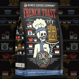 Bones Coffee Company French Toast, Sweet and Buttery Flavored Flavored Coffee, Medium Roast Low Acid Arabica Beans Compatible with Auto drip