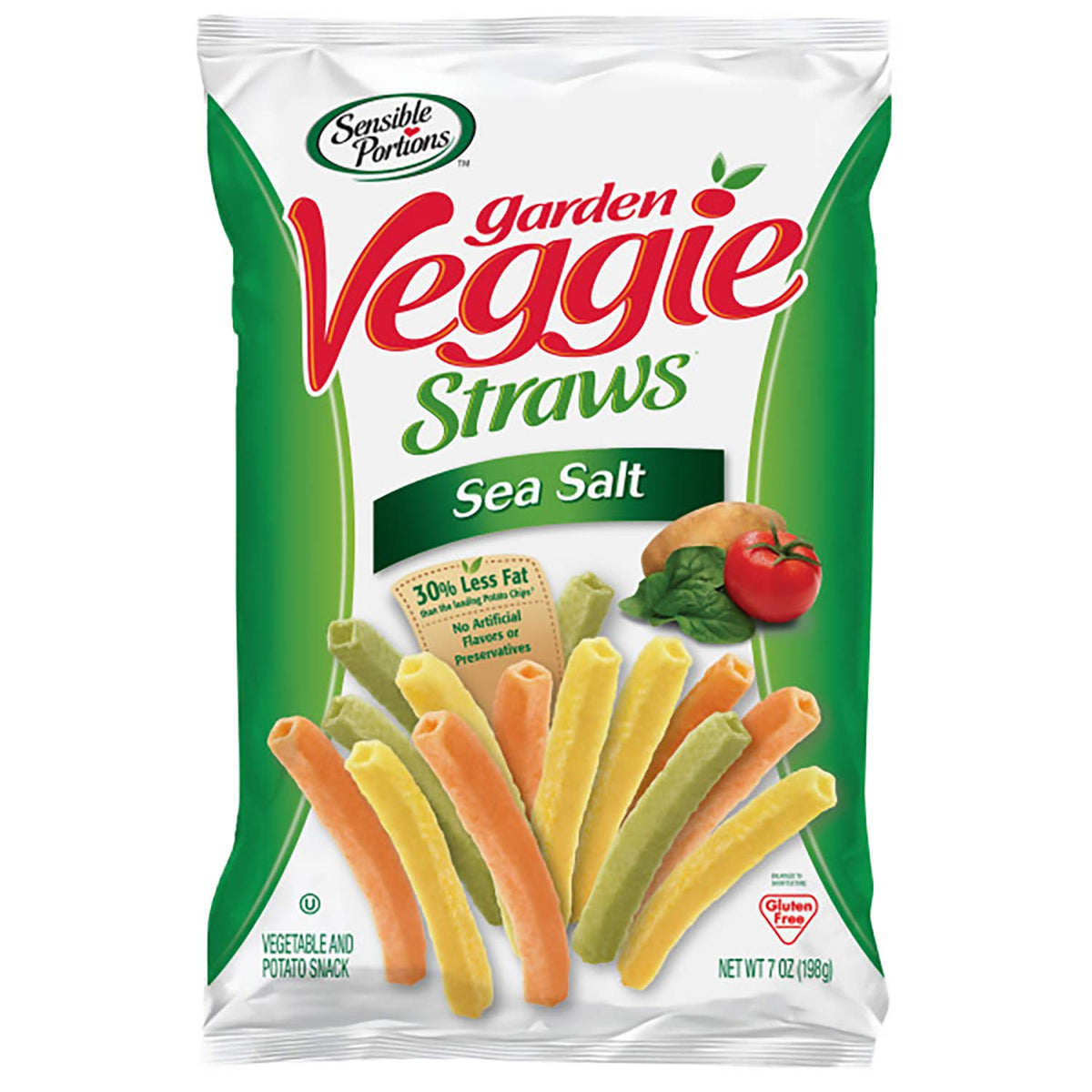 Sensible Portions Garden Veggie Sea Salt Straws, 7 oz