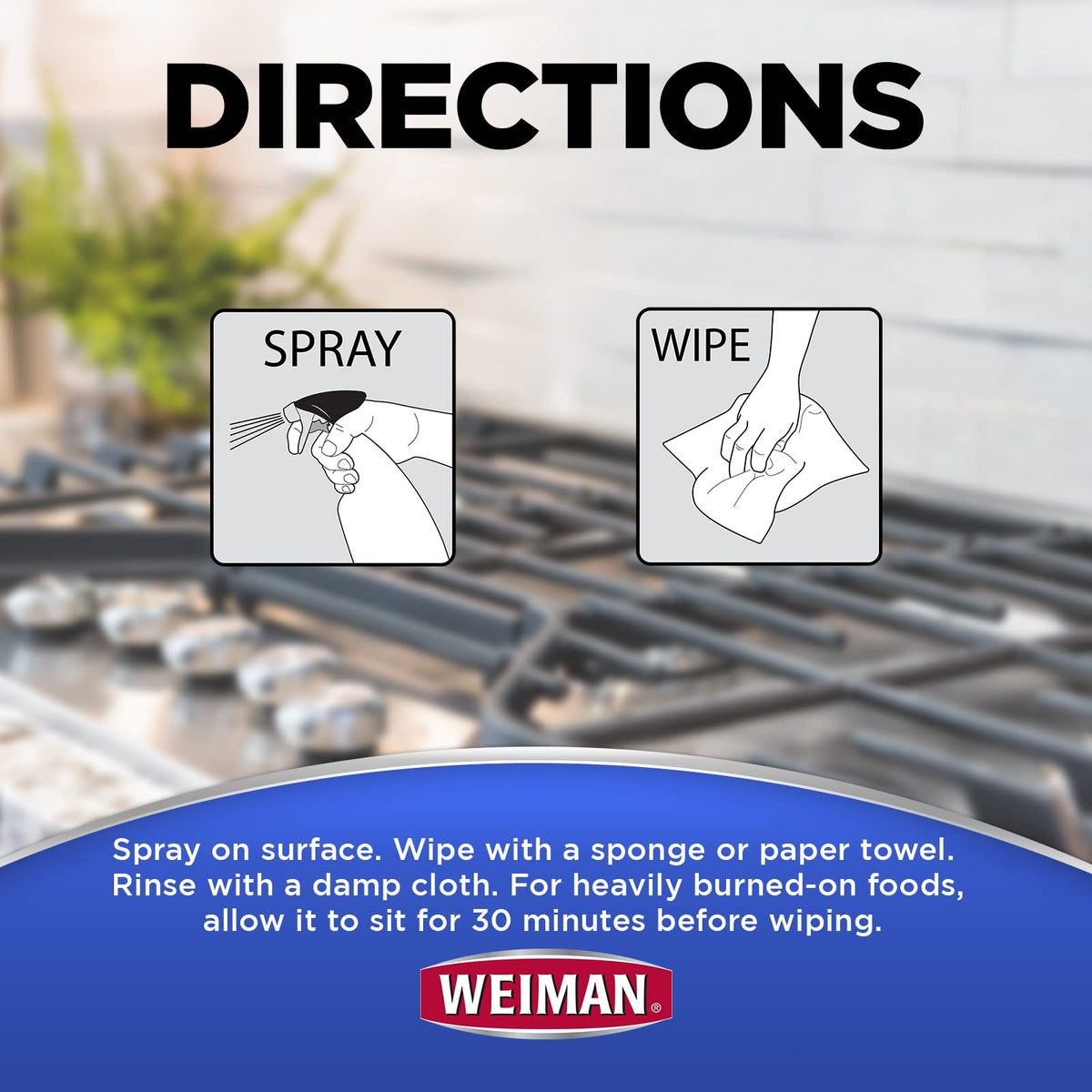 Weiman Gas Range Cleaner and Degreaser, Single, Lemon, 1 Count
