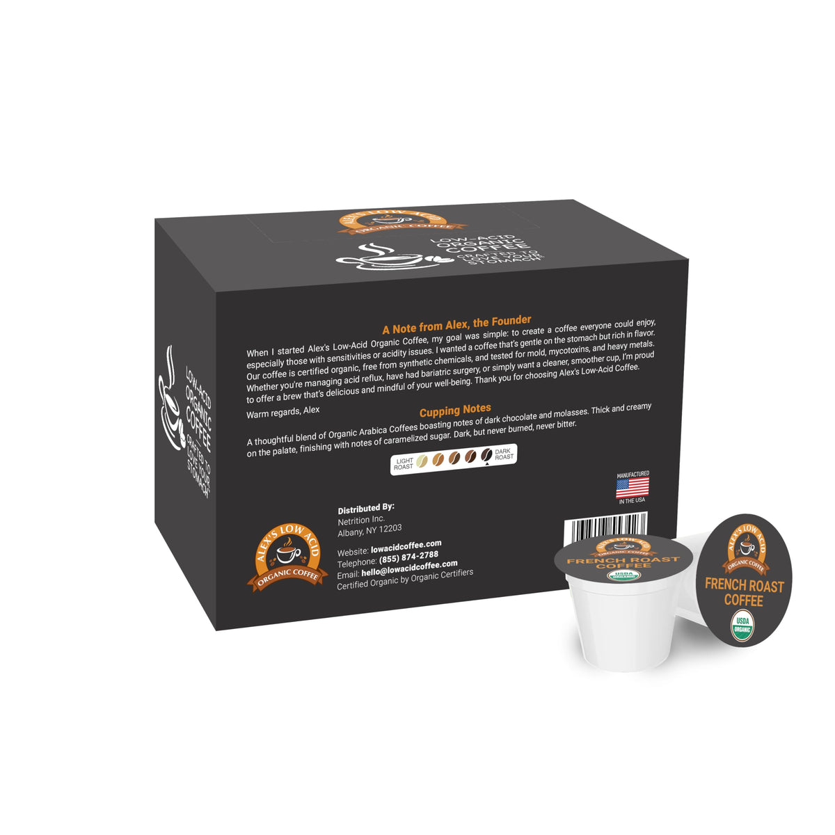 Alex's Low Acid Organic Coffee Ultimate Single-Serve Pods Variety Pack