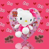 Galerie Hello Kitty Heart Box with Plush, Milk Chocolate Candy Assortment, Valentines Gift for Girls, 14 Individually Wrapped Candies, 2.96 Ounces