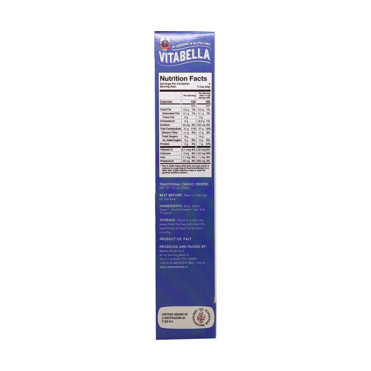 Vitabella Organic Traditional Chocolate Crispies, 12 OZ
