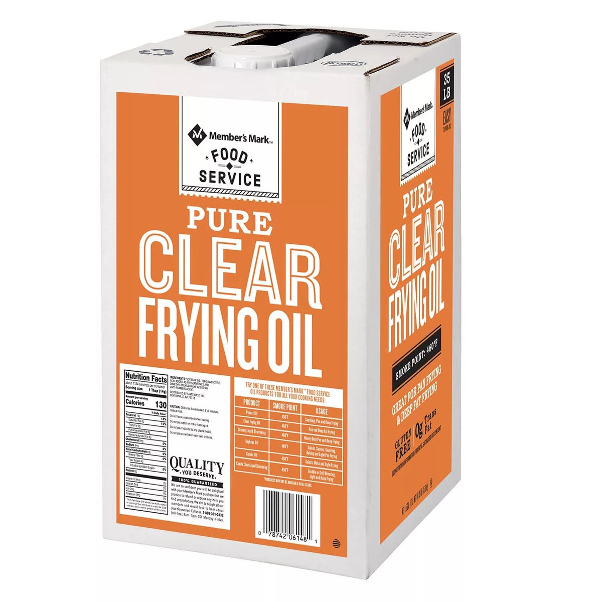 Bakers & Chefs Clear Frying Oil, 35 Pound
