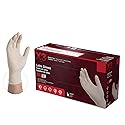 X3 Industrial Ivory Latex Gloves, Box of 100, 3 Mil, Size Small, Powder Free, Textured, Disposable, LX342100-BX
