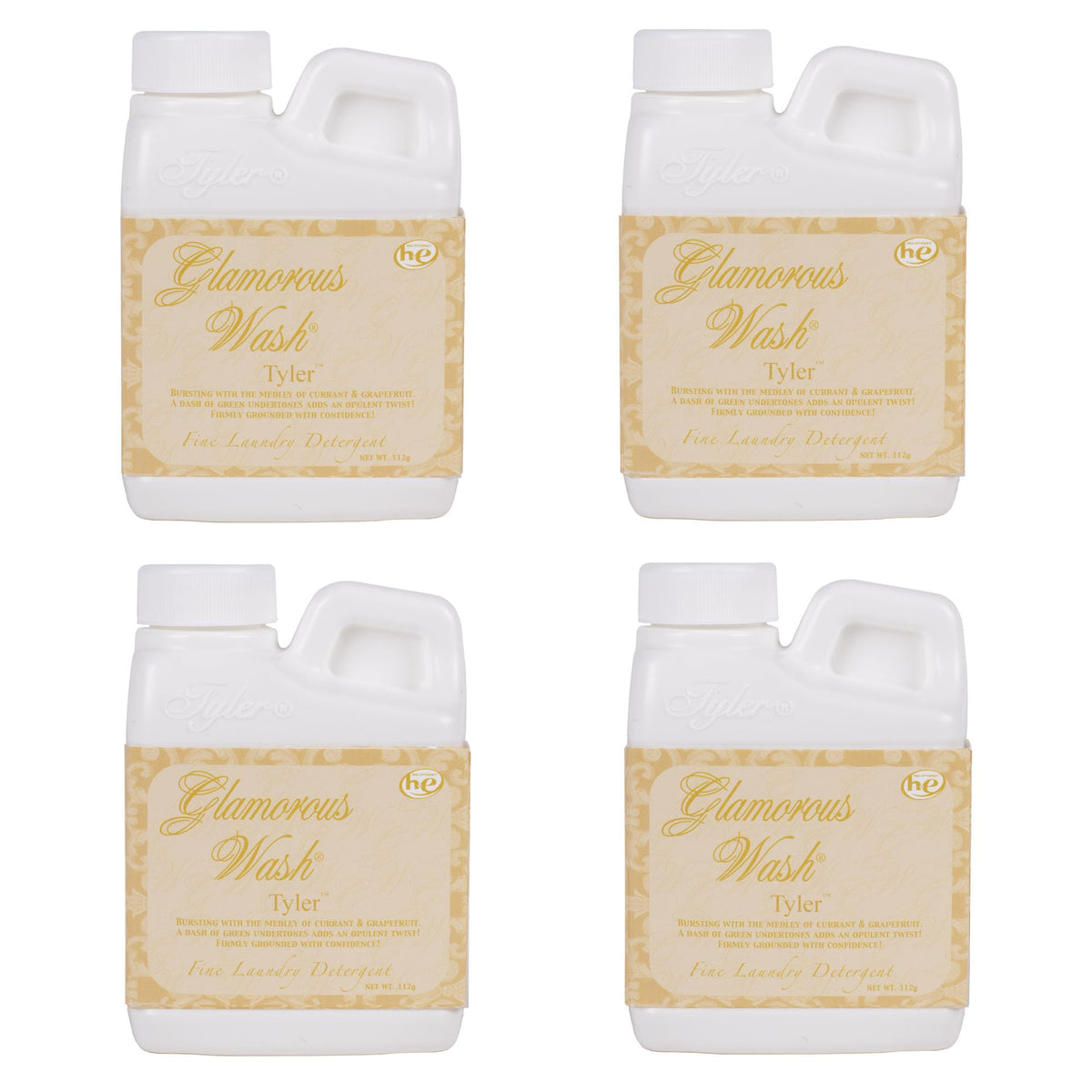 Tyler Candle 25103 TYLER 4 ounce Liquid Laundry Detergent, Pack of 4