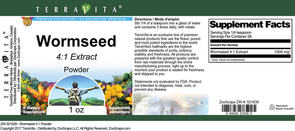 Wormseed 4:1 Powder (1 oz, ZIN: 521639) - 3 Pack