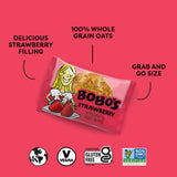 Bobo's Strawberry Stuff'd Oat Bites, Simple Ingredients, Whole Grain Oats, Plant Based, Non-GMO, Gluten Free Breakfast Bars, Healthy Snacks for Adults