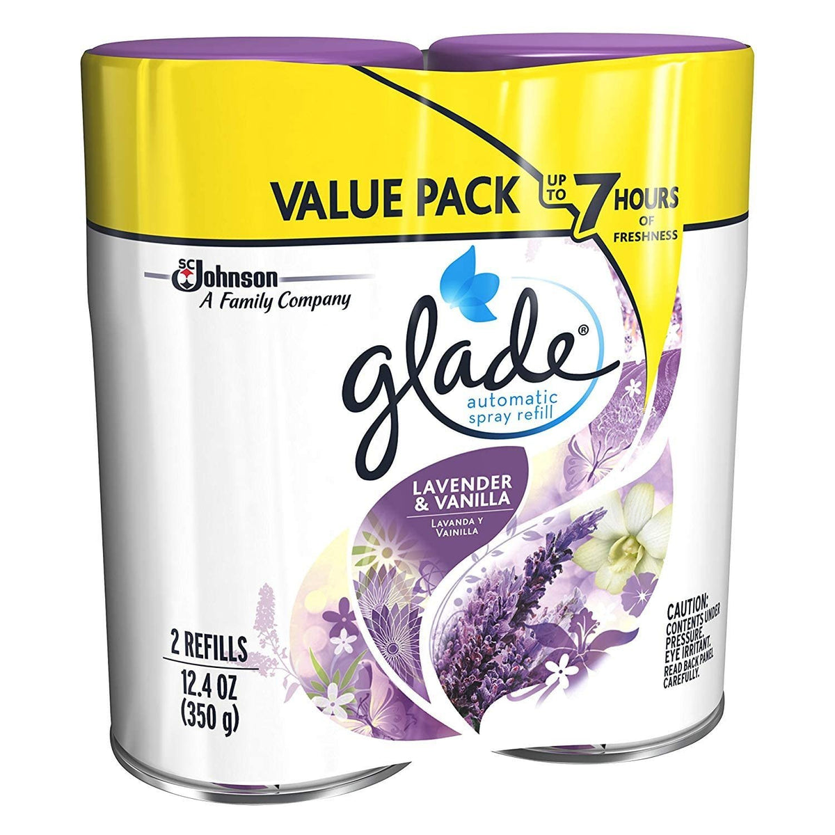 Glade Automatic Spray Refill, Lavender & Vanilla, 6.2 oz, (Pack of 6)