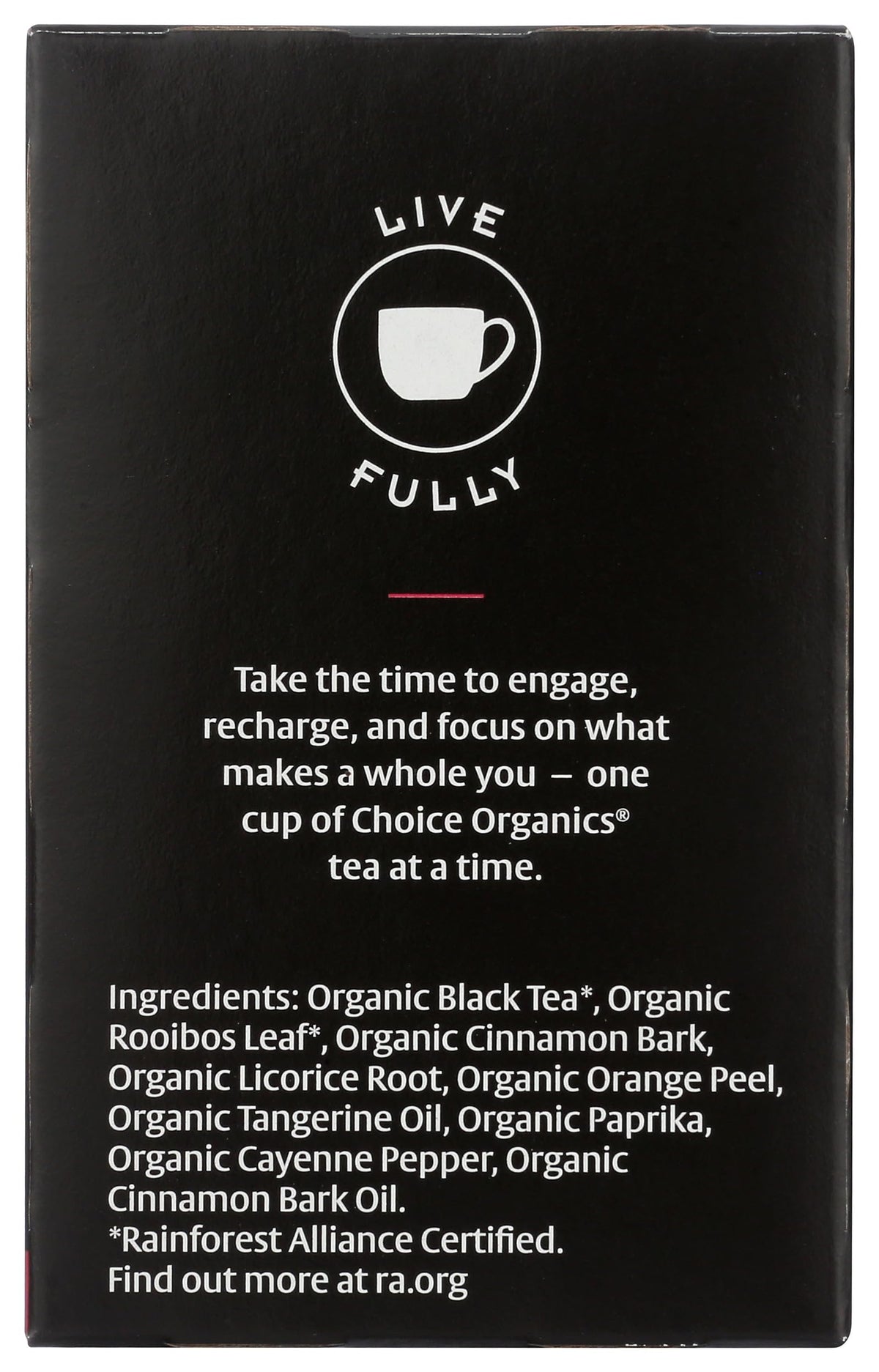 Choice Organic Teas Organic Spicy Cinnamon Chai Black Tea, 16 CT