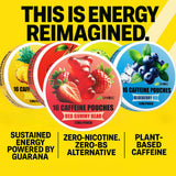 LyvWel 72mg Caffeine Energy Pouches - Mango Crush - Tropical Clean Energy with Guarana - 5-Pack (80 Total Pouches)