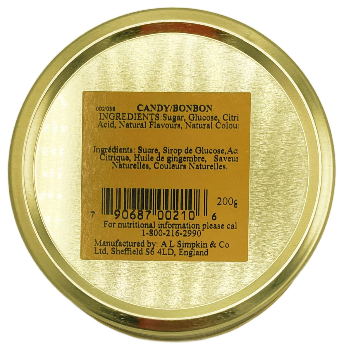 Simpkins Warming Ginger Drops - All-Natural Fruit Drops Infused with Premium Ginger Oil | Soothing & Fruity Taste | Made in England | 7.0 oz Tin