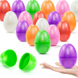 VEAGINS 12Pcs 3.15” Unfilled Easter Eggs, Bulk Colorful Bright Empty Plastic Eggs for Easter Hunt, Surprise Egg, Filling Treats, Easter Basket