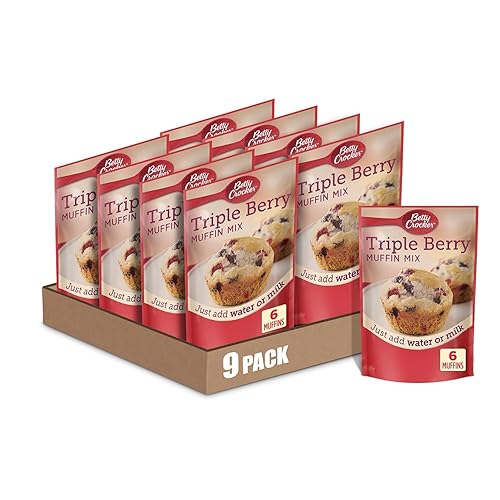 Betty Crocker Triple Berry Muffin Mix, 6.5 oz. (Pack of 9)