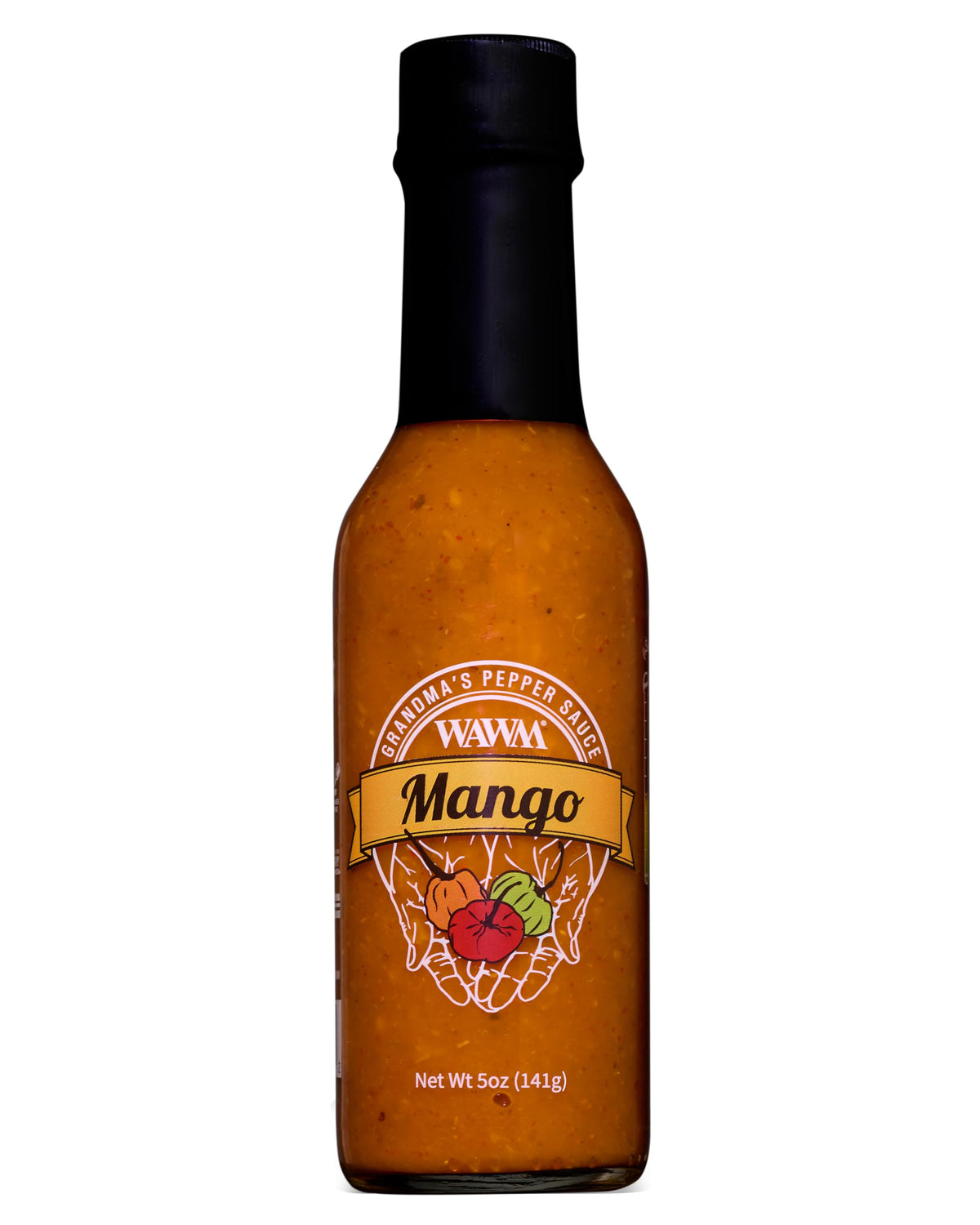Grandma's Mango Pepper Sauce | NON GMO, Vegan, Gluten Free, Low Sodium, Low carb MEDIUM Heat Hot Sauce | Incredible Flavor and Kick of Heat 5oz Woman