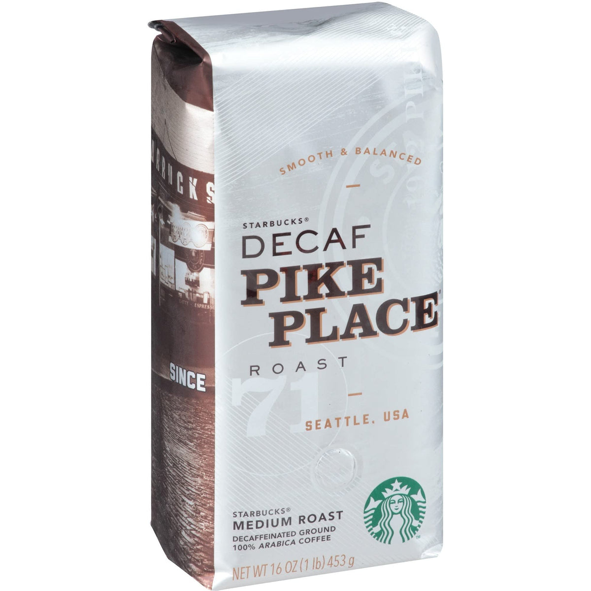 Starbucks® Pike Place Ground Coffee, Decaffeinated, Medium Roast, 1 Lb Per Bag