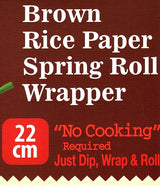 MEIJIN Rice paper Spring Roll Wrapper 22cm/7.05oz-Pack of 2 (Brown Rice)