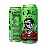EL JEFE Energy Drink, Zuma Watermelon, Zero Sugar, 16 fl oz Cans, 12-Pack