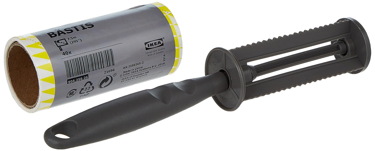 Ikea Bastis Lint Remover Rollers Grey - Set of 5 Rollers (200 Sheets)