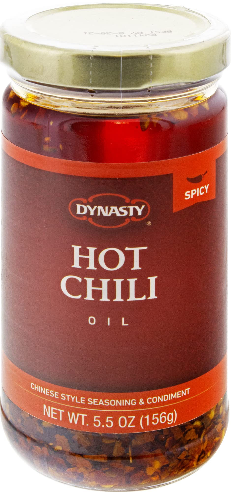 Dynasty Hot Chili Oil, 5.5-Ounce Jars (Pack of 4)