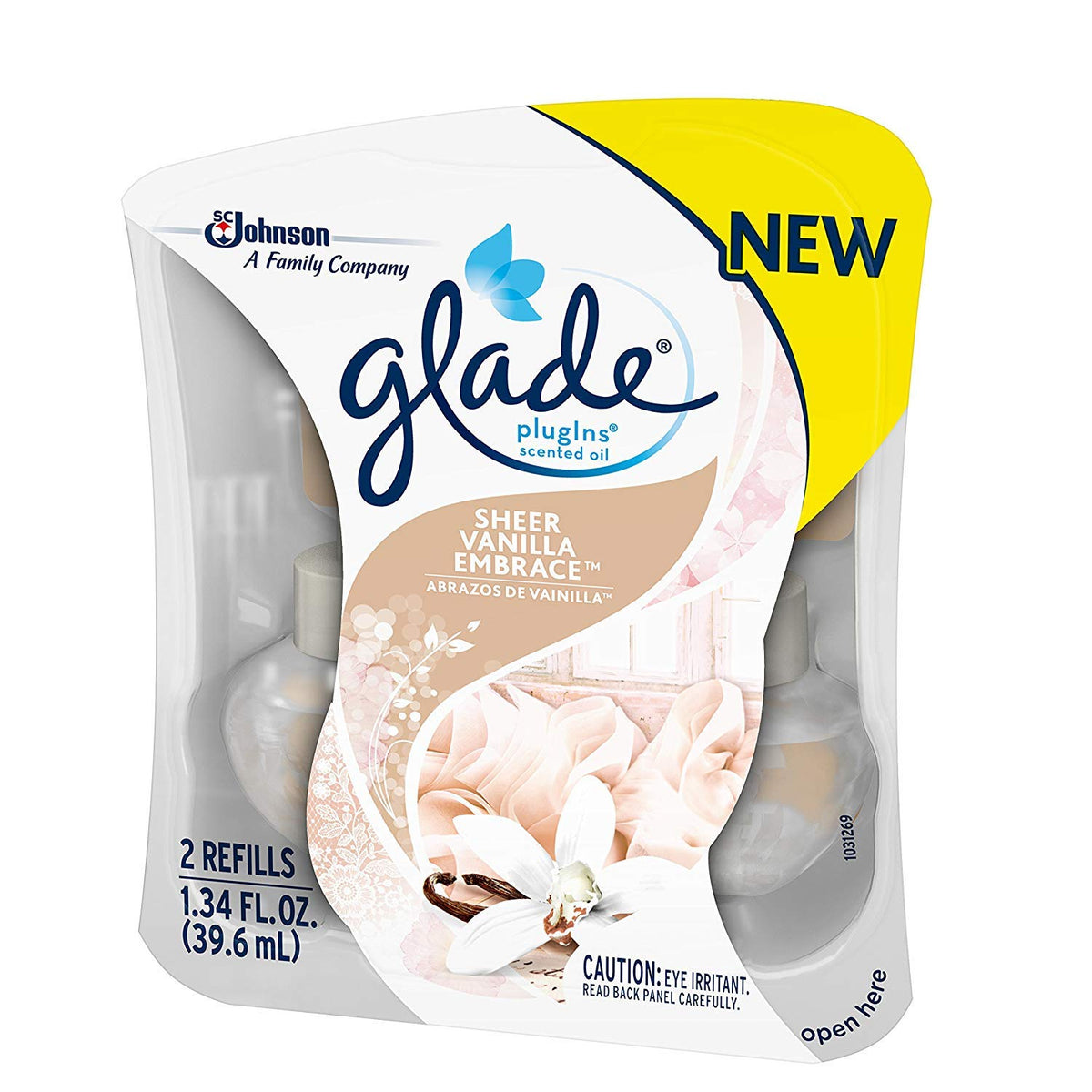 Glade Plugins Refills Sheer Vanilla Embrace 1.34 FL OZ, 2 CT (Pack - 6)