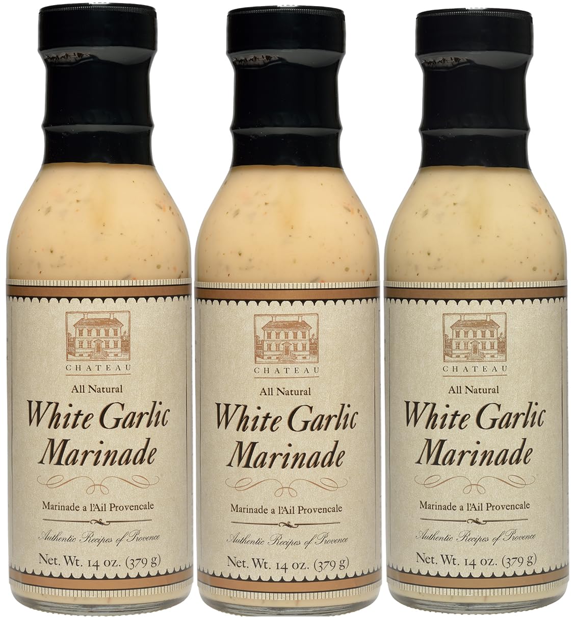 Chateau White Garlic Gluten Free Marinade, 12oz (3 Pack)