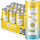 Be LOVE™ Nootropic Energy Drink - 80mg Natural Caffeine, L-Theanine & Alpha-GPC for Clean Calm Focus - Zero Sugar, Low Calorie, 100% DV B-Vitamins