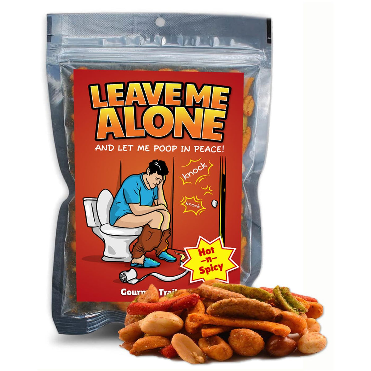 Leave Me Alone Trail Mix - Dad Gifts Poop in Peace Snack Mix Unique Funny Fathers Gifts Parenthood Snack Basket Ideas for Men